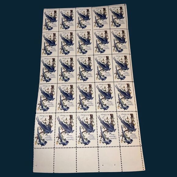 US 5 Cent Audubon American Artist 1963 Scott #1241 Block Of 25 Stamps, UNHINGED - Picture 2 of 3